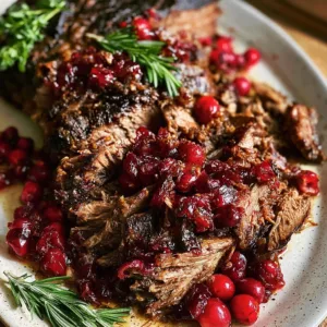 Slow-Cooker Spiced Beef Brisket With Cranberries