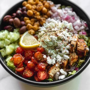 Perfect Greek Chicken Salad Bowl Recipe