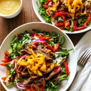 Philly Cheesesteak Salad Bowls: A Healthy Twist