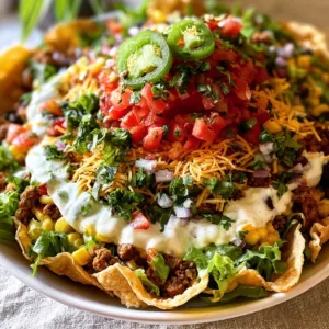 Loaded Crispy Taco Bowl with Jalapeño Ranch