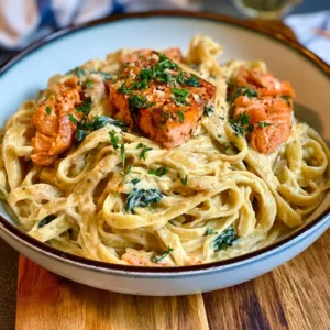 Salmon Fettuccine Alfredo: A Creamy Seafood Pasta Classic