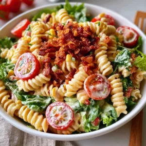 Crispy Creamy BLT Pasta Salad Recipe
