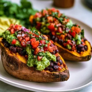 Black Bean Stuffed Sweet Potatoes (Vegan)