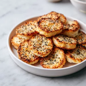 Crispy Air Fryer Everything Bagel Cottage Cheese Chips