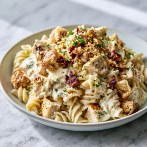 One-Pot Chicken Caesar Pasta in a Creamy, Garlicky Sauce