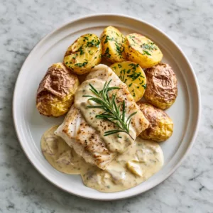 Rosemary Cream Sauce Cod & Potatoes - A Comforting Dinner Delight
