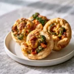 Cheesy Roasted Vegetable Puff Pastry Rolls Recipe