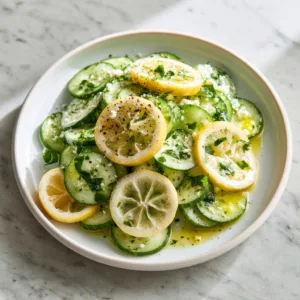 Mediterranean Lemon Cucumber Salad Recipe