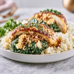 Spinach Feta Stuffed Chicken Breast - High-Protein Meal Prep