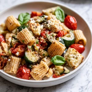Veggie Pasta with Baked Feta Recipe