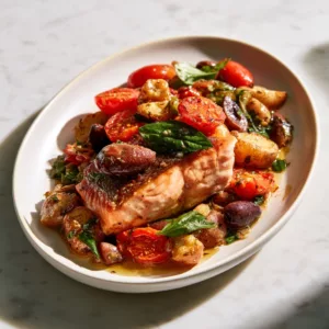 One Pot Mediterranean Salmon Recipe for Busy Weeknights