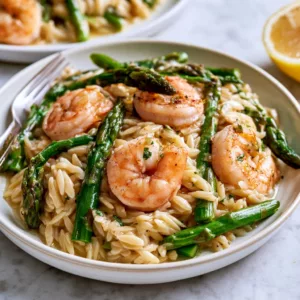Lemon Orzo Shrimp Asparagus Recipe for Fresh Dinners