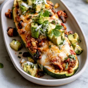 Cheesy Taco Stuffed Zucchini Boats for Healthy Dinners