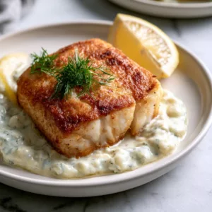 Easy Homemade Crispy Cod with Lemon Dill Tartar